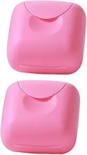 2pcs Box Storage Box Pacifier Container Containers Period Disc Holder Portable Holder Portable Pink Plastic