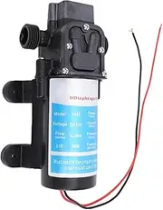 Micro Diaphragm Pump, Water Pumps 60W 80M Head G1/2 Inlet and Outlet Intelligent Self Priming Sprayer Pumping for RV Campers Marine Boat Garden Two Straight Connector