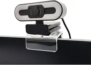 Webcam Stand, Acrylic Clear Camera Mount on Monitor or Lattop, Adjustable Mount Fit Different Thickness Monitor with 1/4'' Screws, Won't Blcok Screen