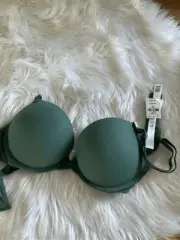 Victoria secret pink push up bra green super push up 36B