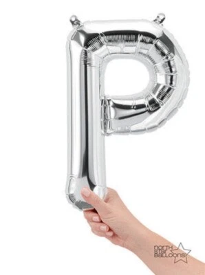 NORTHSTAR LETTER P - 16 inch - SILVER (AIR-FILL ONLY)