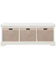 Safavieh Landers 3-Drawer Cushion Bench