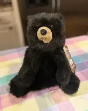 Vintage Folkmanis Folktails Black Bear Cub 9 inch Hand Puppet w/ Tag NOS D4