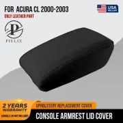 Console Lid Pull Over Armrest Cover Leather for Acura CL 2000-2003 Black