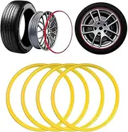 17-20 Inch Wheel Protection Ring, High-strength Nylon Material,Wheel Protection Decorative Ring, Friction-resistant, Scratch-resistant, Wheel Protector, Suitable For All Kinds Of Vehicles(Yellow,19in)