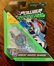 New Jakks Power Rippers Organix Great White Shark Series 1 Rip Cord Figure