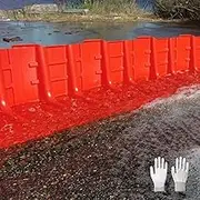Flood Protection Barrier,Removable Combination Emergency Block Water Board,Door Dam Flood Barrier,Easy to Install and Remove Emergency Block(16pcs)