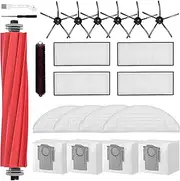 21 PCS Accessories Kit for Roborock S7 Max Ultra/ S7 MaxV Ultra Robot Vacuum Cleaner, Replacement Parts Main Brush, Side Brush, Washable Filter, Mop Cloths, Vacuum Bags, High-Speed Cleaning Brush