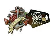Lucky 13 Belt Buckle Anchor Original Officially Licensed New Men Women Tattoo