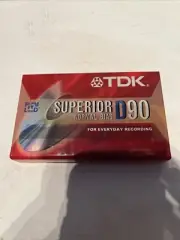 TDK Audio Cassette Tape D90 Superior Normal Bias Sealed New