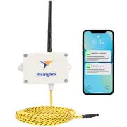 Smart Water Leak Detector, Wifi-Enabled with 6.5 Ft Sensing Cable, Battery Power