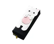 Cute Cats Canvas Zipper Pencil Case Pen Bag School Stationery Storage Pouch Box-Black