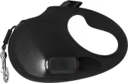 TUG Oval 360° Tangle-Free Retractable Dog Leash | Small, Black + Flashlight