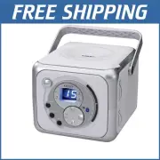 Sleek Bluetooth CD Boombox with FM Radio & Aux Input - On-the-Go Sound Solution
