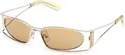 [GCDS] GD0060 32J Shiny Pale Gold 57/16/130 Unisex Sunglasses, 32j Shiny Pale Gold, 57/16/130