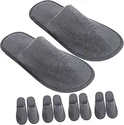 [Ipetboom] 10pairs Reusable Hotel Slippers Non-skid Travel Slippers Lining for Home Guests Comfortable Practical Use for Hotels Spas Travel