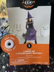Hyde And Eek Kids Light Up Starlight Witch Halloween Or Dress Up Costume Size S
