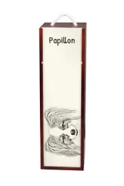Papillon wine box with a dog Art-Dog
