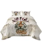 Artistic Native American Tiger Coverlet