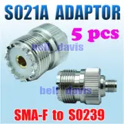 New Adaptor ( S021A ) SMA-F to SO239 for BAOFENG UV-5R Series Radio x 5 pcs