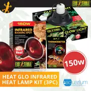 Exo Terra Heat Glo Infrared Heat Lamp Kit 150W (3pc)