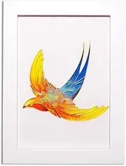 Generic DIY Filigree Cloisonne Enamel Paint by Numbers Kit,Swallow,Pre-Drawn Painting for Adults Beginners and Kids,8"" Wx 6"" L, Folk Art, NUMSwallowF8