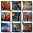 Oil Painting Tree Pillowcase Cushion Cover Office Pillow Case Sofa Cushion Case