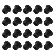 20PCS Silicone Plugs, 2/5in Salt Shakers Hollow Sealing Plug, Black