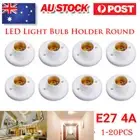 1-20Pcs E27 Round Edison Screw Cap Socket Light Bulb Holder Fitting Lamp Fixing