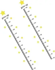 SWOOMEY 2Sheets Self Adhesive Height Sticker Star Design Wall Decal Durable Growth Chart for Nursery Bedroom Kindergarten Decor Fun Height Measurement for Boys