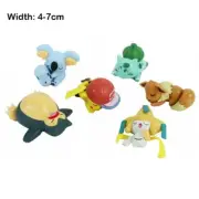 6pcs Figures Toy Set Pikachu Sleeping Eevee Snorlax PVC Figure Action Dolls
