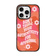 iPhone 16 Pro Impact Case 70s Flower Quote