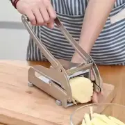 Professional Grade Potato Cutter - 2-Blade French Fry Slicer, No-Slip Suction