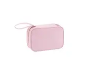 Pencil Case Wear-resistant Multifunctional Canvas Large Capacity Pencil Pouch for School-Pink