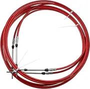 2pcs 16ft 5 Meter 197 Inch Marine Type 3300 / 33C Throttle Shift Remote Control Box Cable for Yamaha Outboard Engine Boat Motor Steering System Red Stylish Design