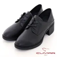 在飛比找momo購物網優惠-【CUMAR】綁帶深口兩穿式粗跟鞋(黑色)