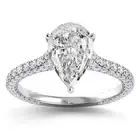 3.06ct EGL Semi-Eternity Style Pear Diamond Engagement Ring H/SI1 (61271315D)