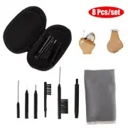8Pcs/Set Hearing Aid Cleaning Kit Brush Vent Cleaner Wire Magne Wax Loop Tools