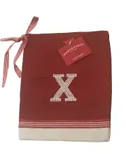Wondershop Christmas Cloth Drawstring Gift Bag Monogram Letter Initial X Target