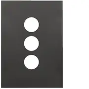 Hager Finesse 3 Gang Switch Cover Matt Black - WBQCV3-MB