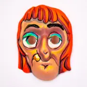 Vintage Old Hag Halloween Mask Witch 60's Kusan Collegeville Halco Ben Cooper