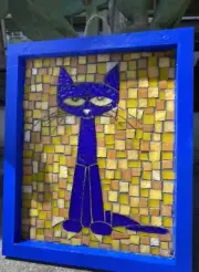 Pete The Cat Stained Glass Mosaic Panel Wall Art