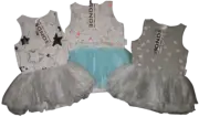 BONDS Baby Girls Dress Tutu Grey White Bodysuit Romper Stars 000 00 0 1 2 NEW