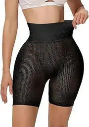[Lu's Chic] Women's High Waisted Padded Shapewear Shorts Hip Pads Butt Lifting Shaper Firm Mid Thigh Shapewear