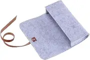 [VALICLUD] Eyeglasses Bag Eyeglasses Case Arm Rest Tray Bedside Table Clip on to Bed Travel Size Makeup Sunglasses Bag Pouch Felt Glasses Bag Eyeglasses Storage Bag Grey