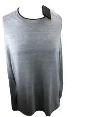 Ted Baker Men Sweater Linen Blend Pullover Crewneck Blue Sz 6 ( 2XL ) MSRP $175