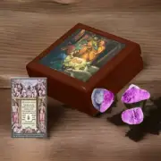 CHRISTMAS Set. 24k Gold Revelations Card, 1 Gram Purple Gold, Nativity Box