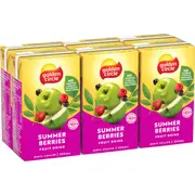 Golden Circle Fruit Drinks Lunch Box Poppers Multipack Summer Berries 250mL x 6 pack