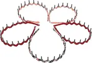 DRESSOOS Fashionable 5pcs Chiffon Headwear Comb Hair Hoop Plastic Shark Tooth Design for Women Men