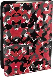 [EdWal] Camo Print Passport Cover with Credit Card Holder Leather Passport Case, for Women Men Family ID Travel, Black, One Size